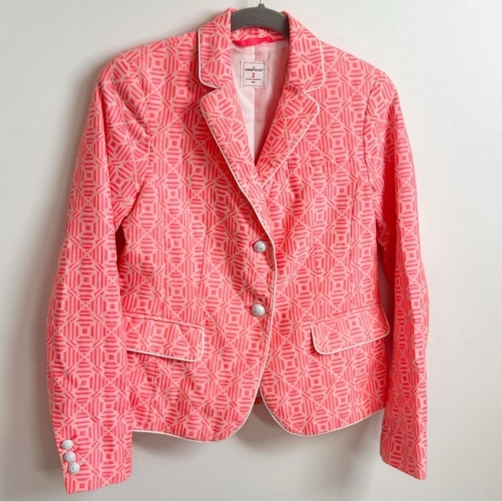 GAP Women's Hot Pink, Geometric Blazer